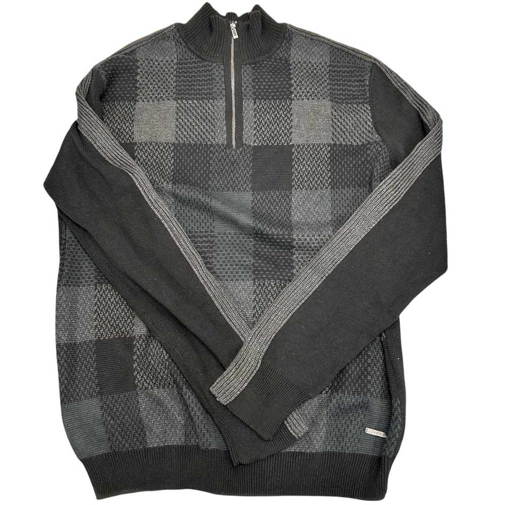 Calvin Klein Buffalo Check Quarter Zip - Medium